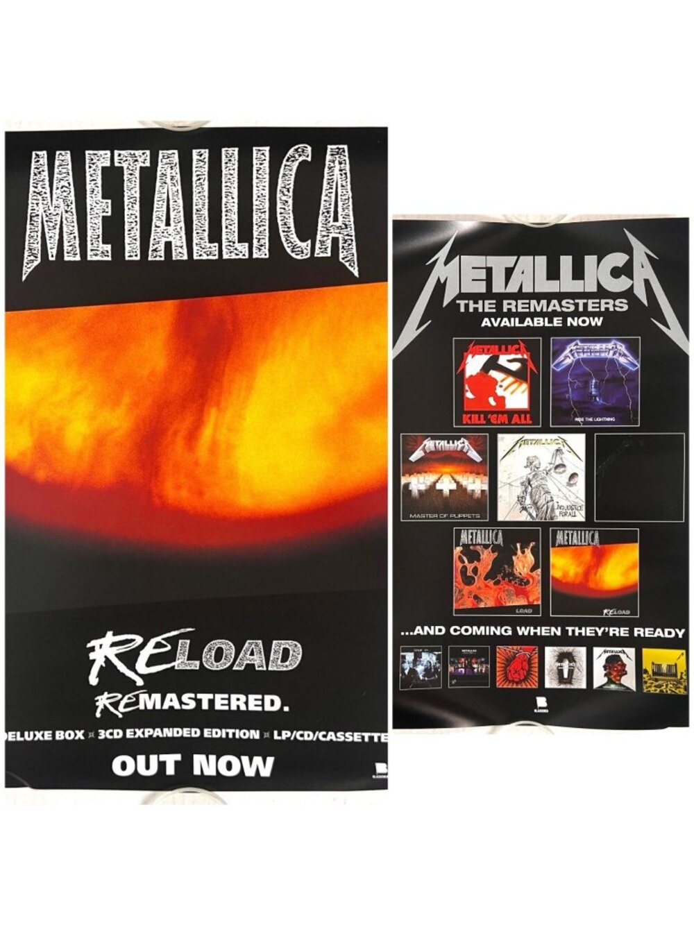 Metallica ReLoad ReMastered 2026 Promo Poster 11x17" Authentic w/Discography